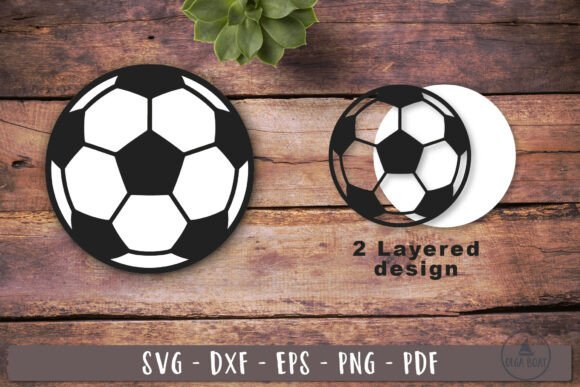 Football Ball SVG Soccer Ball Layered