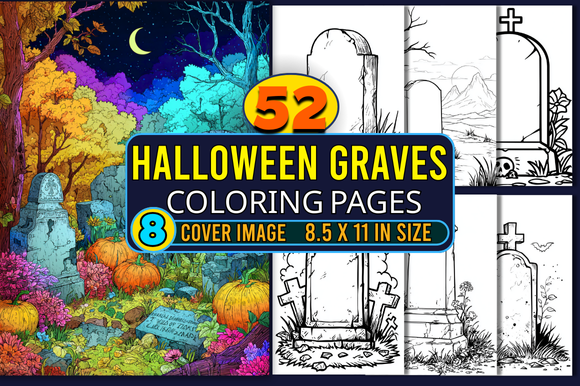 Halloween Graves Coloring Pages
