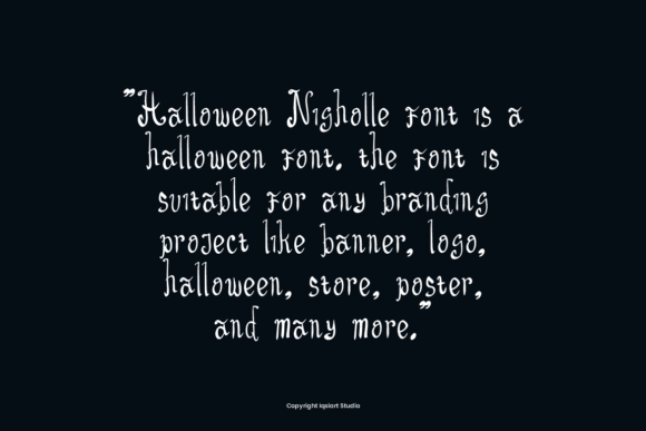 Halloween Nigholle Font PNG with transparent background - Preview 4