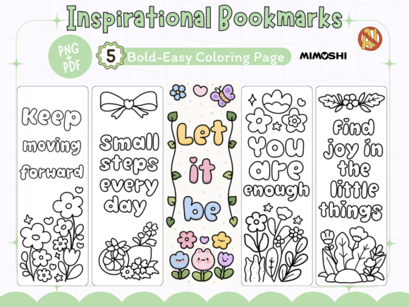Inspirational Bookmarks Coloring Pages