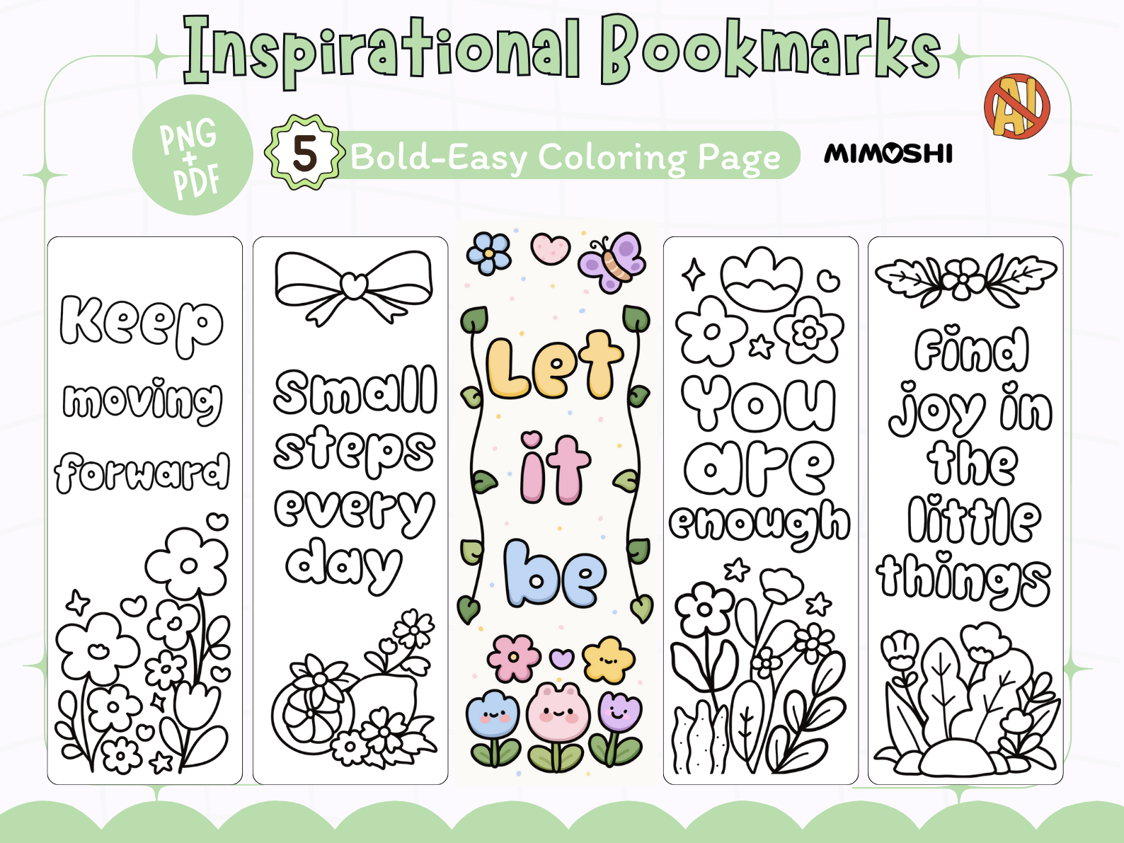 Inspirational Bookmarks Coloring Pages
