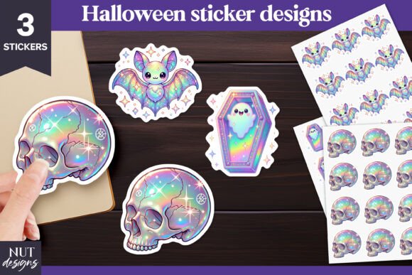 Iridescent Halloween Holographiс Sticker
