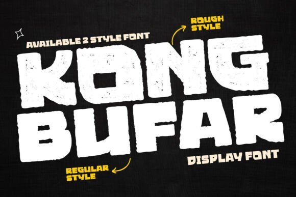 Kong Bufar Regular Font PNG with transparent background - Preview 2