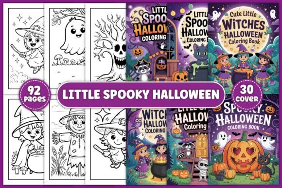 Little Spooky Halloween Coloring Pages