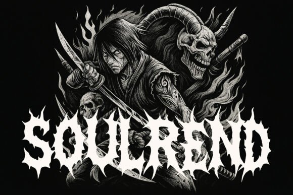 Necrosarqe Regular Font PNG with transparent background - Preview 1