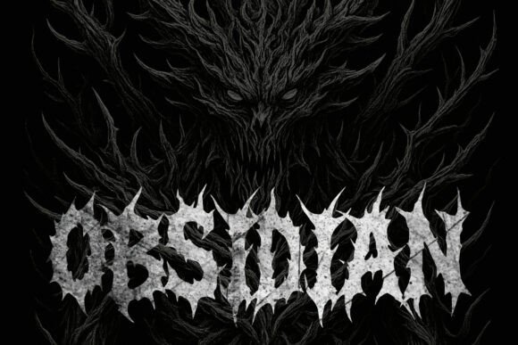 Necrosarqe Regular Font PNG with transparent background - Preview 3