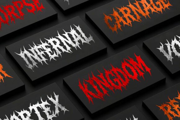 Necrosarqe Regular Font PNG with transparent background - Preview 5