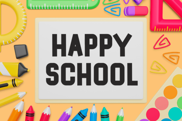 School Varcity Font PNG with transparent background - Preview 1