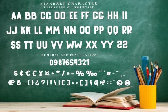 School Varcity Font PNG with transparent background - Preview 2