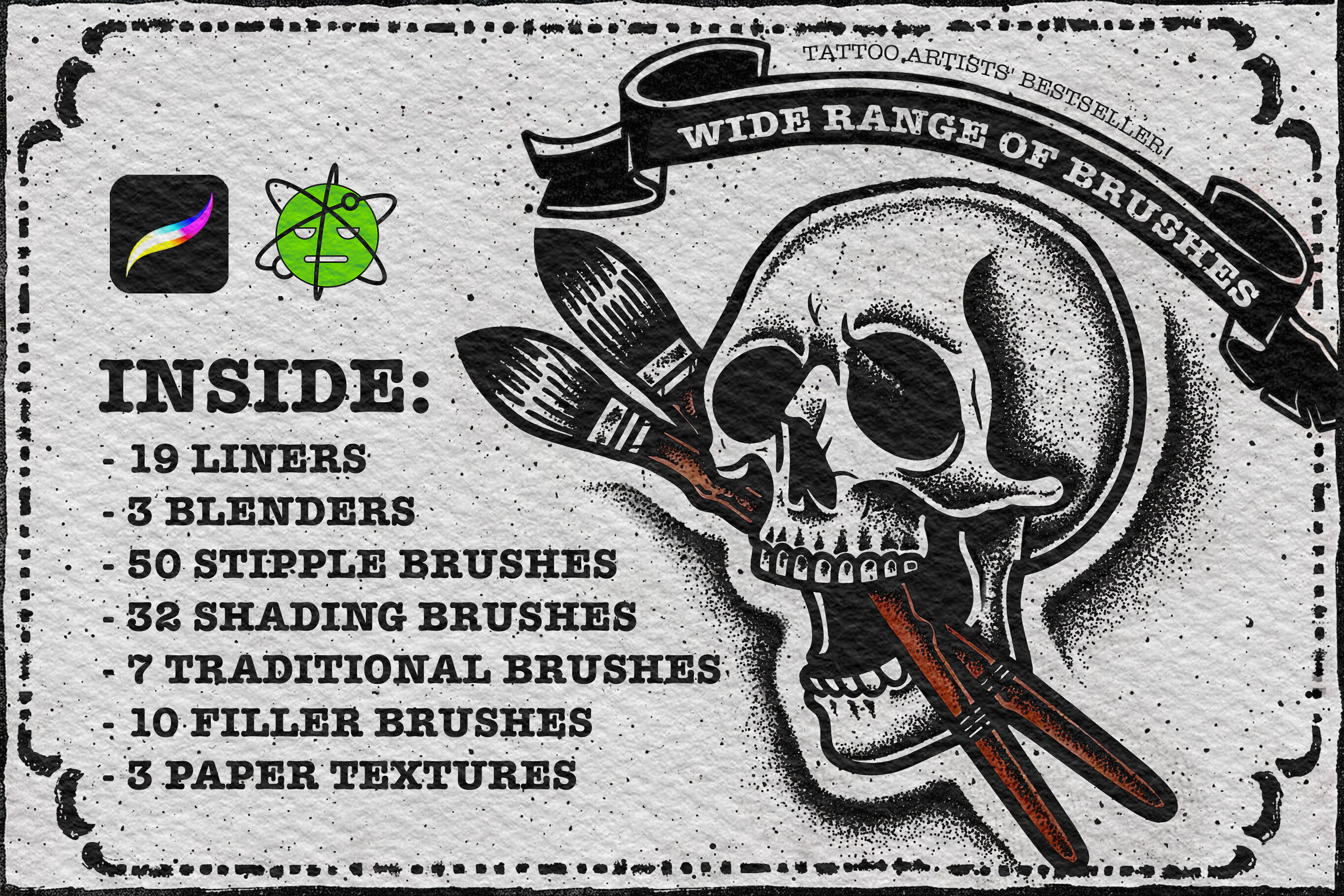 120 Tattoo Procreate Brushes - photo 2