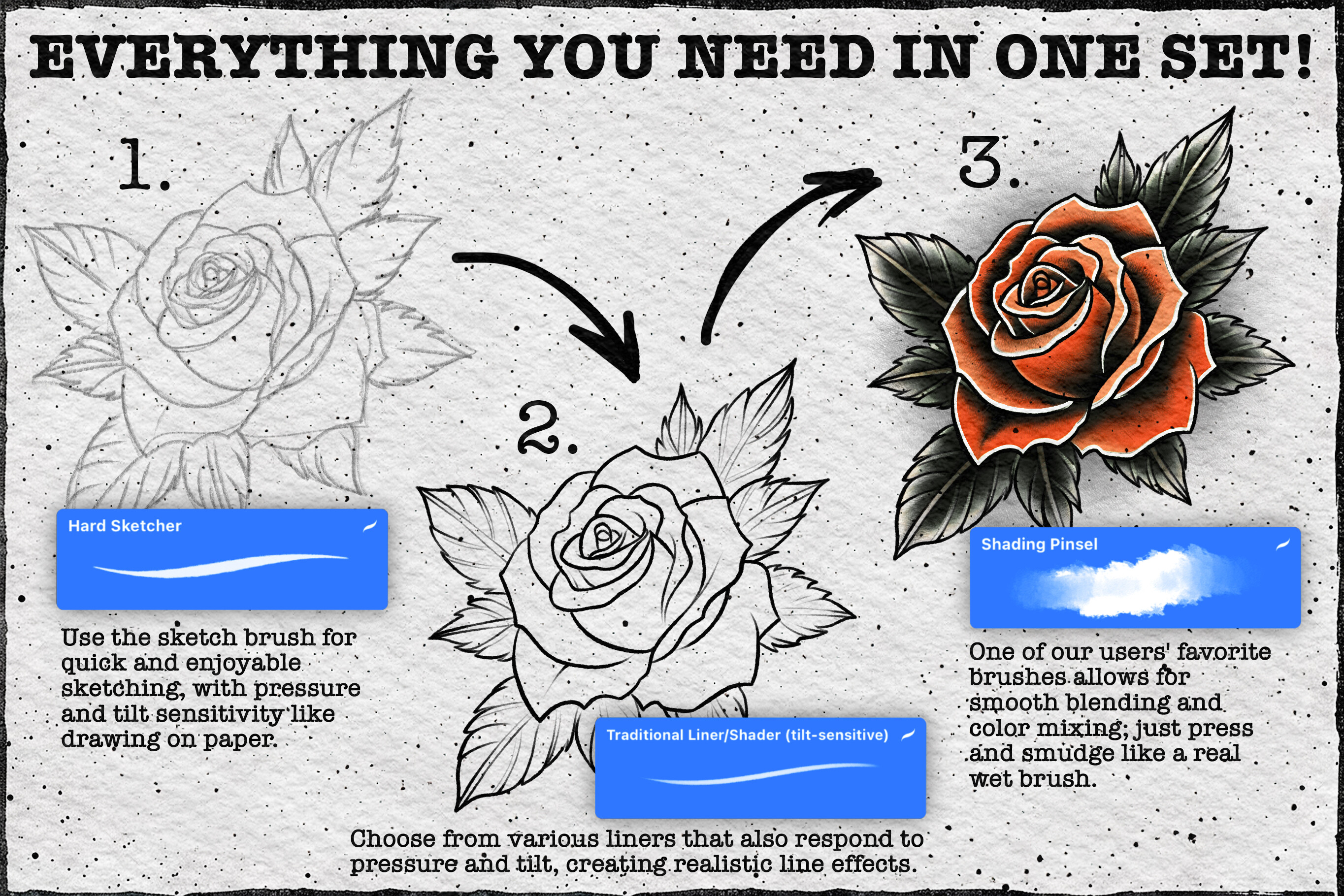 120 Tattoo Procreate Brushes - photo 4