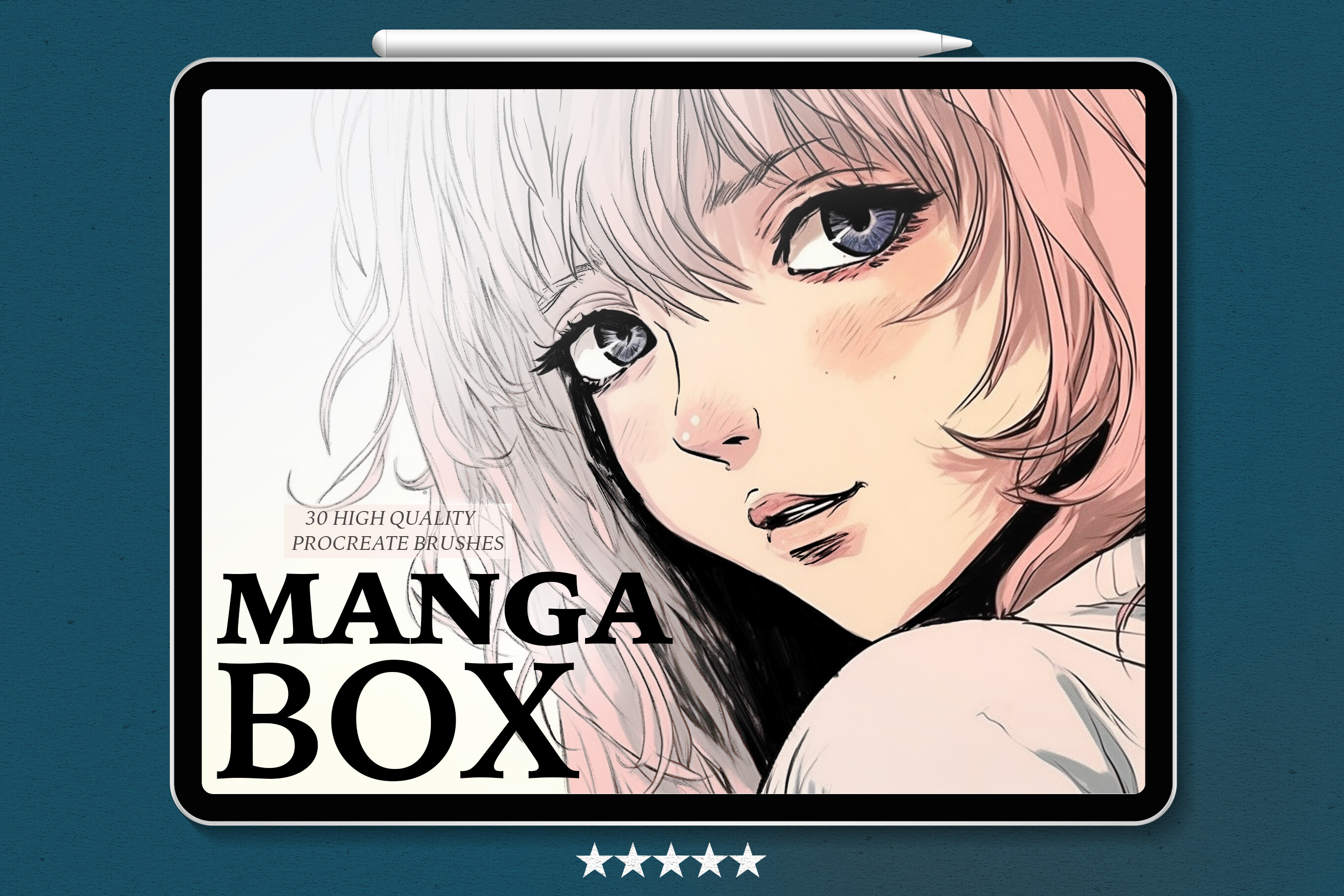 30 Manga Brushes for Procreate - photo 1
