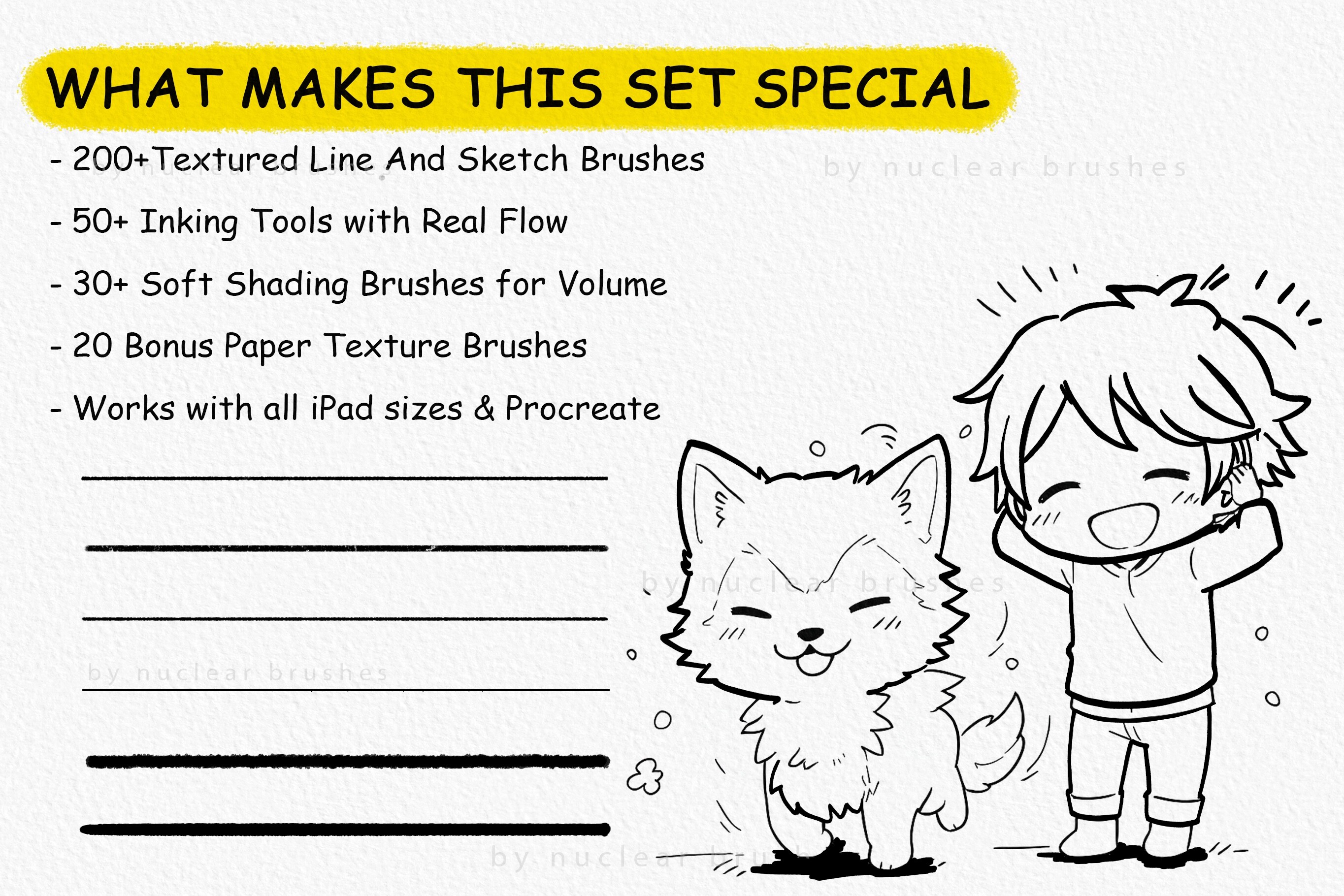 300 Fine Line Brushes for Procreate - photo 3