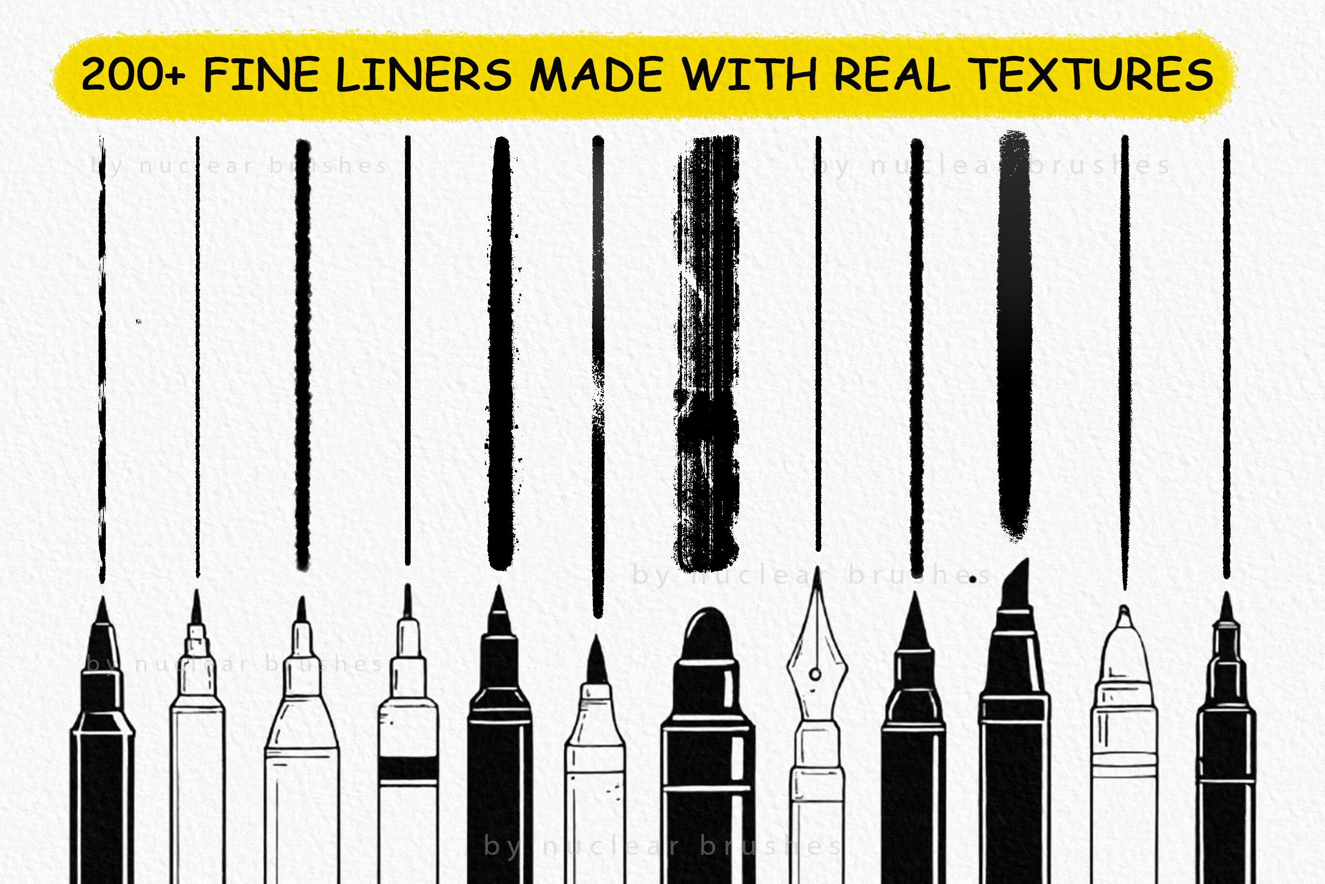 300 Fine Line Brushes for Procreate - photo 5
