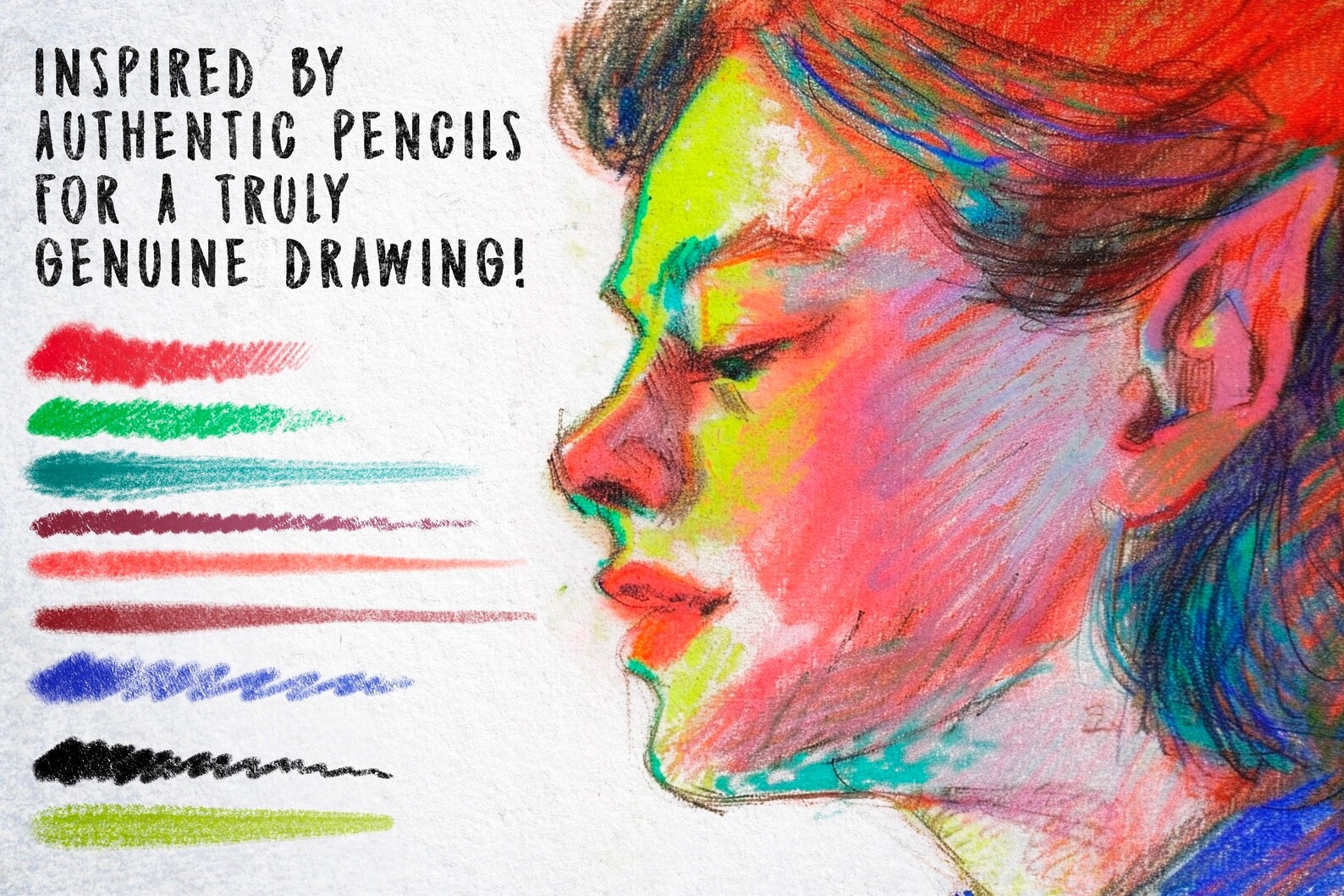 50 Retro Pencil Procreate Brushes - photo 4