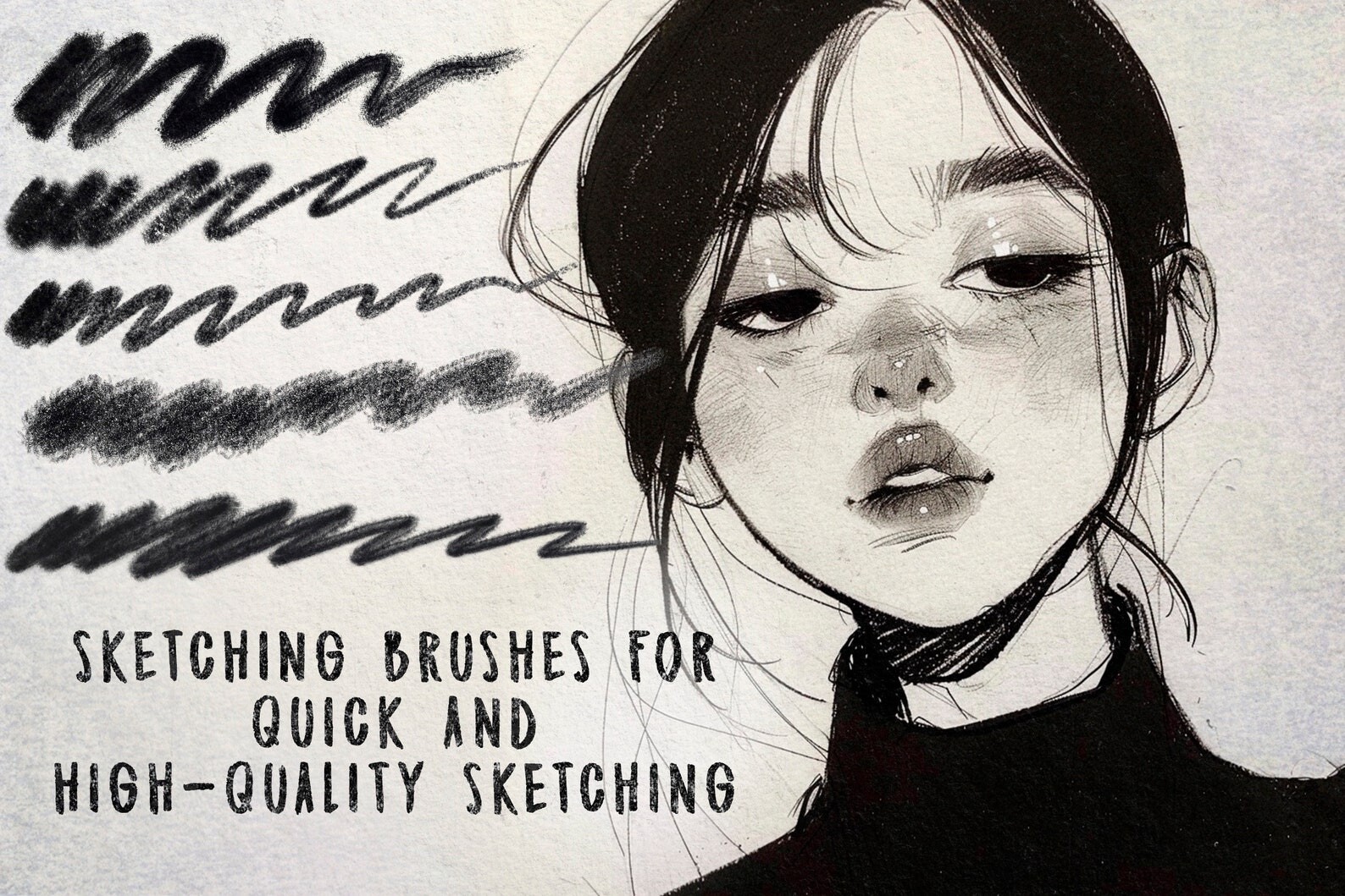 50 Retro Pencil Procreate Brushes - photo 6
