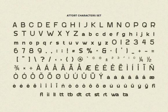 Attort Font PNG with transparent background - Preview 1