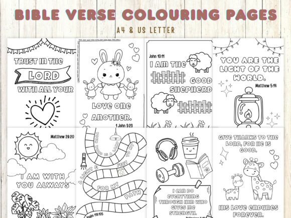 Bible Verse Colouring Pages for Kids
