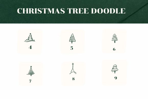 Christmas Tree Doodle Font - Preview 3