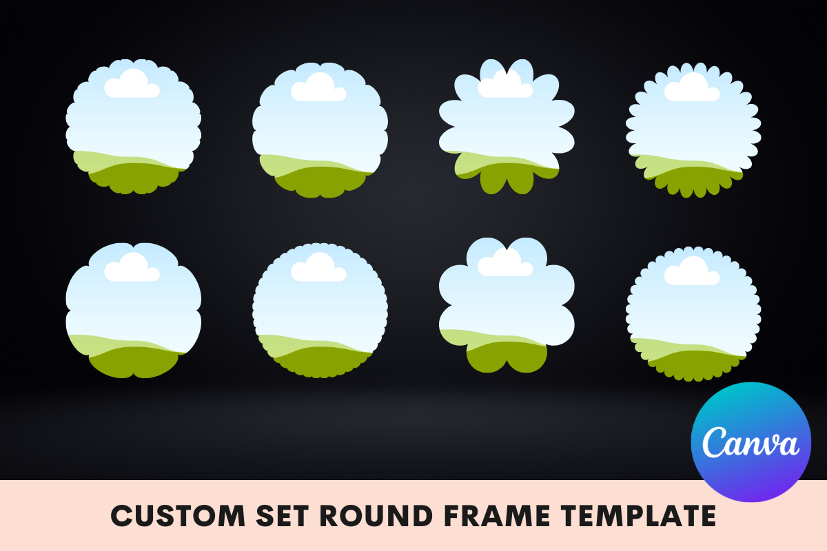 Canva Round Shape Frame Template