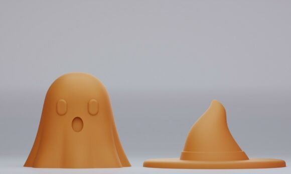 Cute Halloween Ghost Trio STL Files - Customizable 3D Printables - Image 19