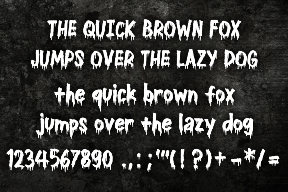 Dripping Halloween Font - Preview 3