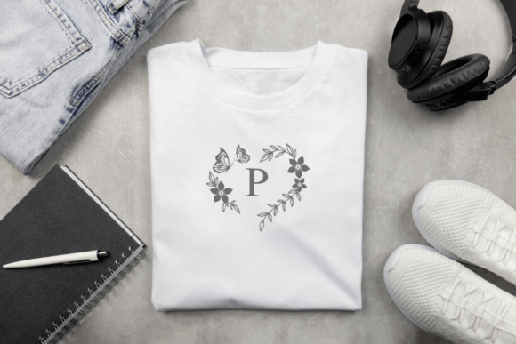 Flora Heart Monogram Font - Preview 3