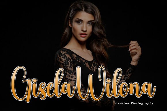 Golden Work Font PNG with transparent background - Preview 3