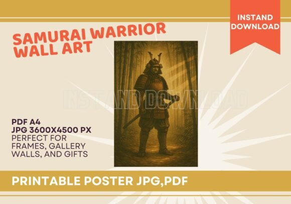 Samurai Warrior Wall Print