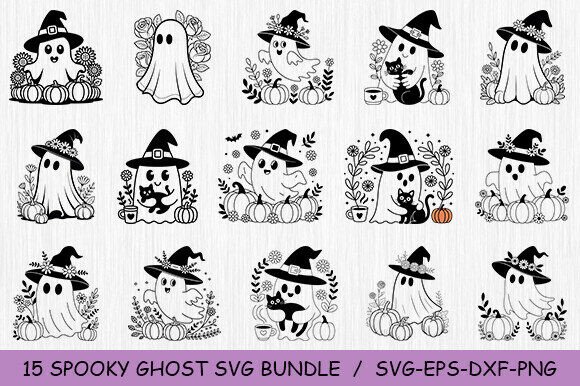 Spooky Ghost SVG Bundle – Fun Halloween Cut Files