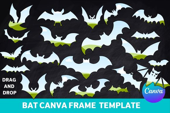 Bats Canva Frame Template