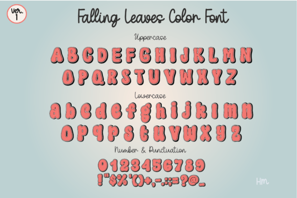 Falling Leaves Orange Font - Preview 1