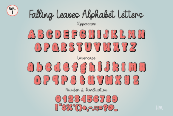 Falling Leaves Orange Font - Preview 2