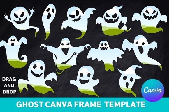 Ghost Canva Frame Template