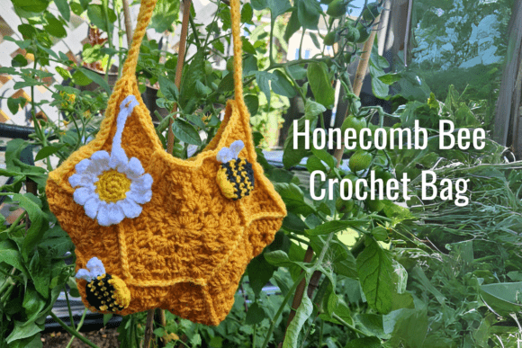 Honeycomb and Bee Crochet Bag Pattern - free crochet bag pattern