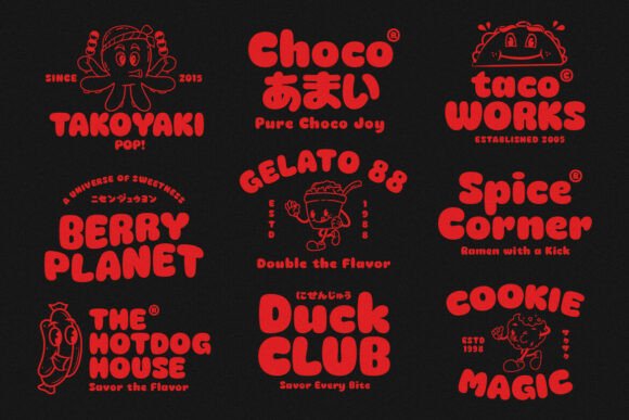 Mochi Boom Font PNG with transparent background - Preview 6