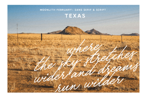 Moonlith February Script Font font preview - 6