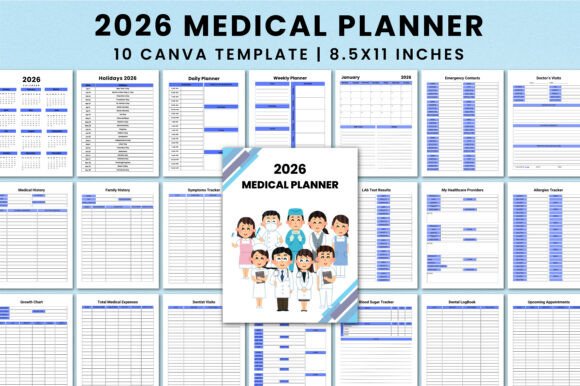 2026 Medical Planner for Canva Interior