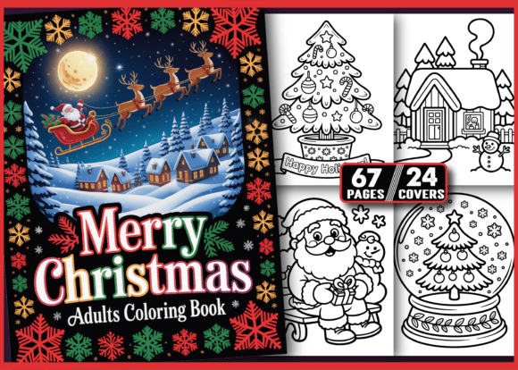 65+ Adult Merry Christmas Coloring Pages