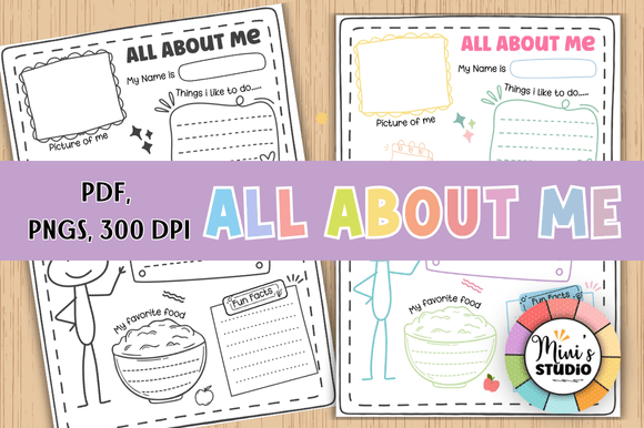 All About Me Printable Worksheet School - Printable
