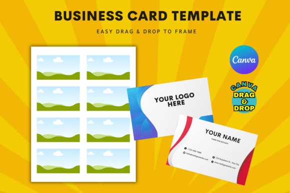 Canva Frame Business Card Template