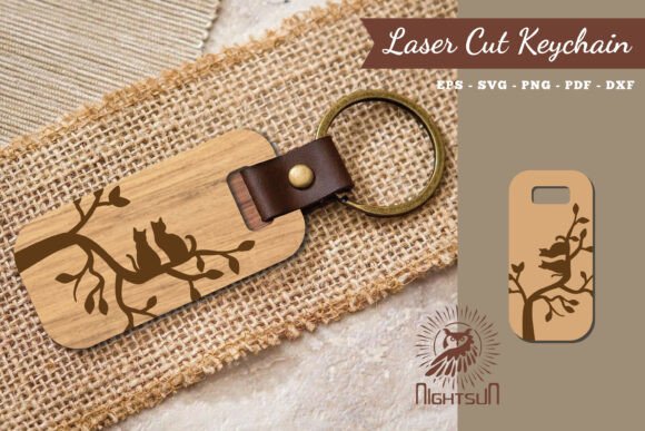Cat Laser Cut Keychain SVG 1 Laser Cutting By NightSun