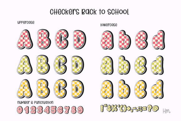 Checkers Yellow Font - Preview 1