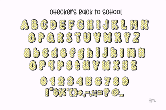Checkers Yellow Font - Preview 4