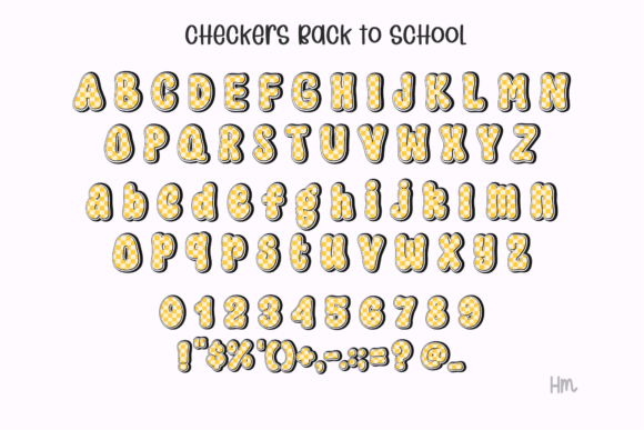 Checkers Yellow Font - Preview 5