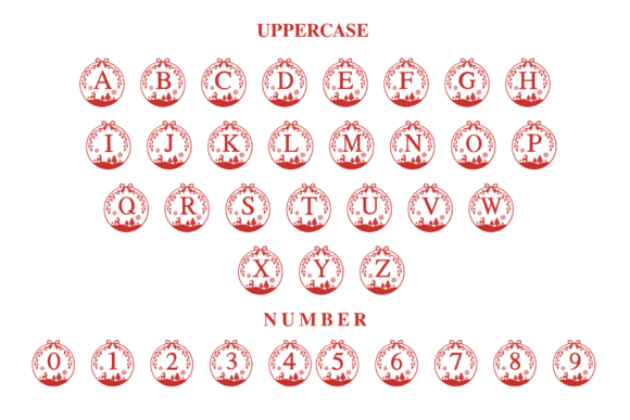 Christmas Festive Monogram Font - Preview 6