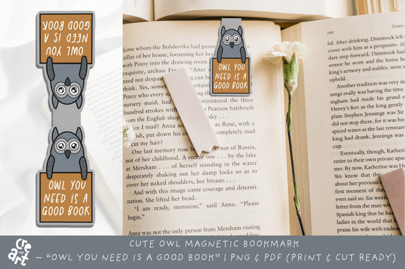 Cute Owl Magnetic Bookmark