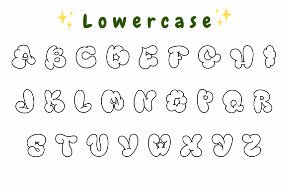 Fon Vegetables Font PNG with transparent background - Preview 2