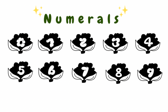 Fon Vegetables Font PNG with transparent background - Preview 3