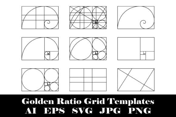 Golden Raton Template Golden Ratio Grid Template Graphic by VikkiShop · Creative Fabrica